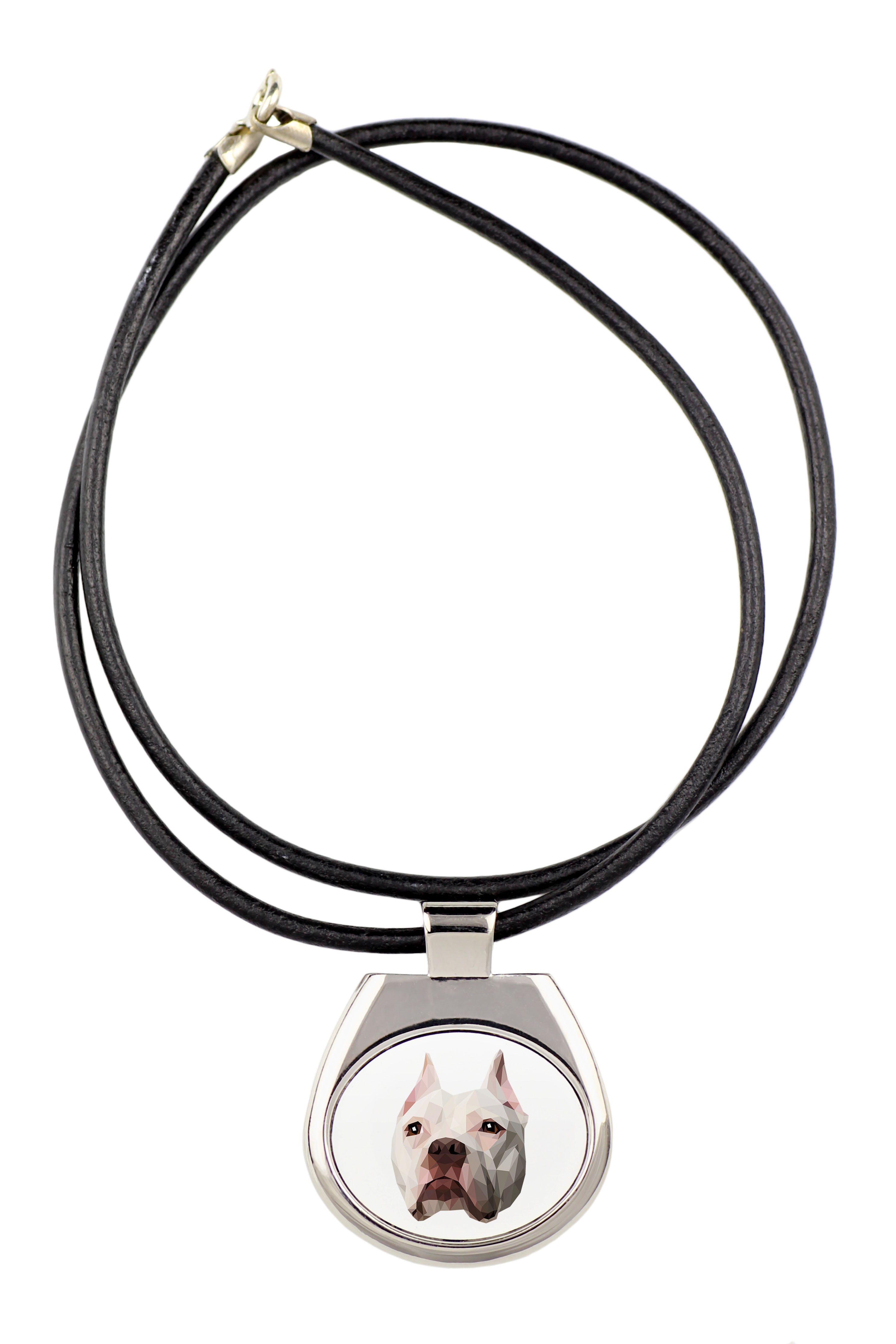 Pit Bull, American Pit Bull Terrier, Pitbull Terrier, APBT - necklace with a geometric design and the inscription "Art-Dog"