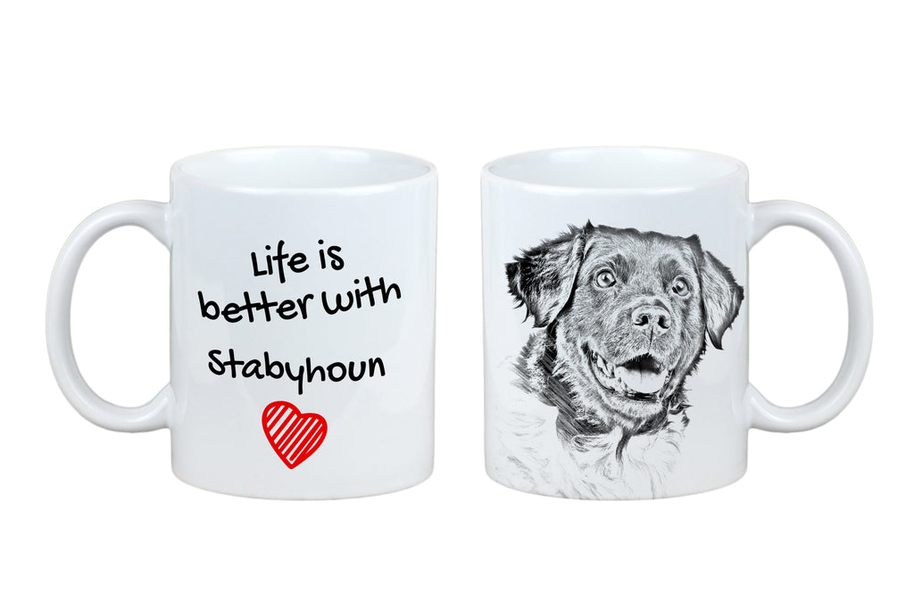 Stabyhoun, Stabijhoun, Fryske Stabij - cup with a dog, cup with a photo, personalized gift from the Art-Dog brand