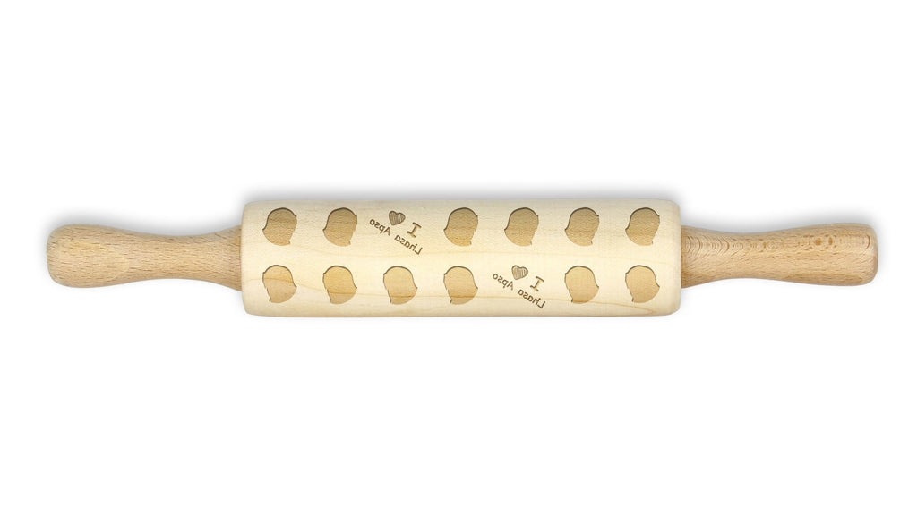 Lhasa Apso - small rolling pin with a dog pattern, a rolling pin for children's dough, decorating ceramic clay by Art-Dog brand
