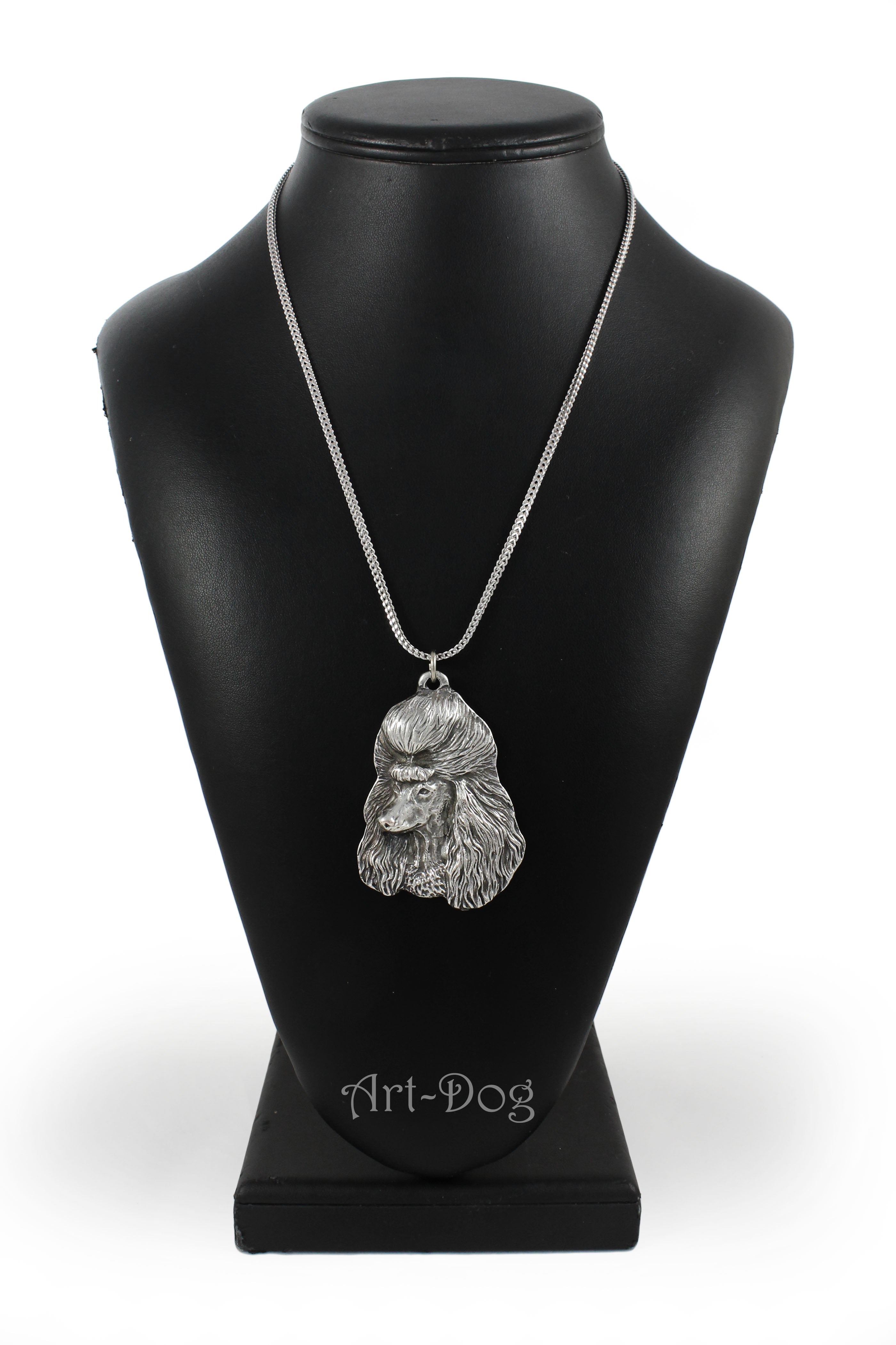 Poodle - necklace with a dog, dog pendant on a silver chain, unique jewelry from the Art-Dog brand