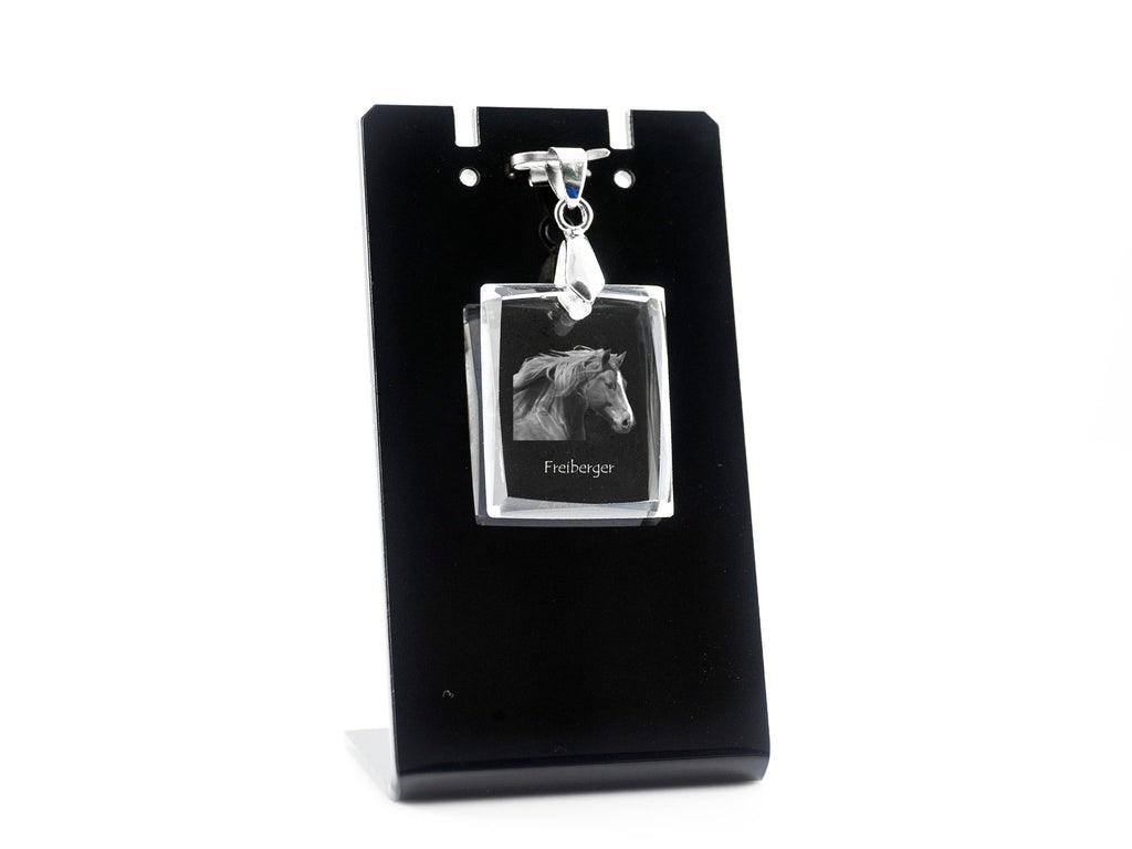 Freiberger - Crystal pendant with horse, photo necklace, unique jewellery by Art-Dog