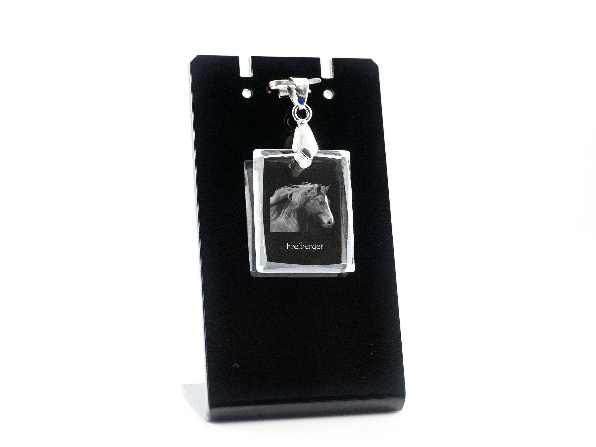 Freiberger - Crystal pendant with horse, photo necklace, unique jewellery by Art-Dog