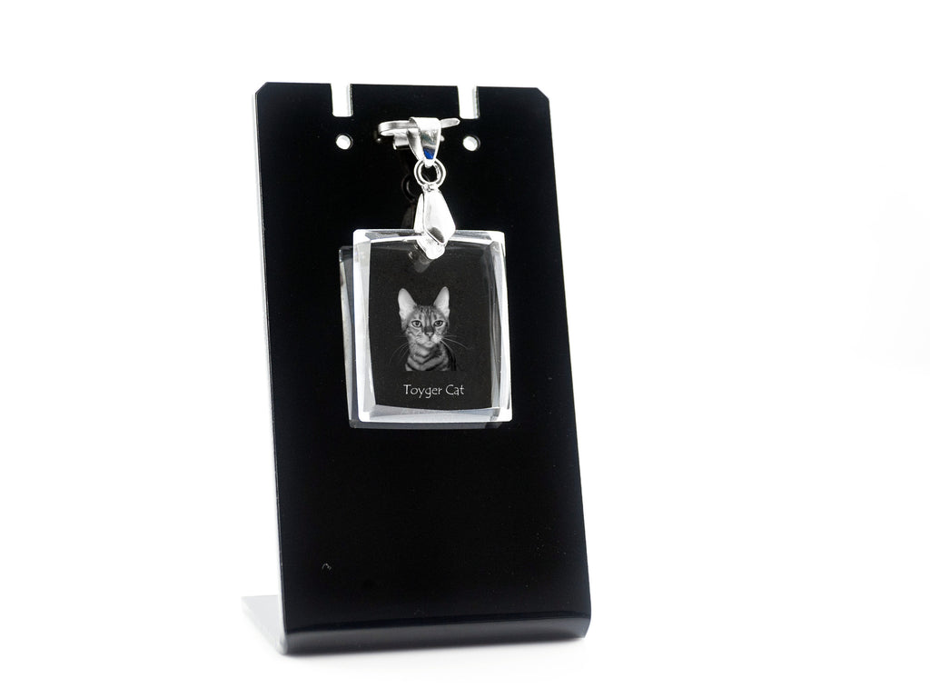 Toyger - Crystal cat pendant, photo necklace, unique jewellery by Art-Dog