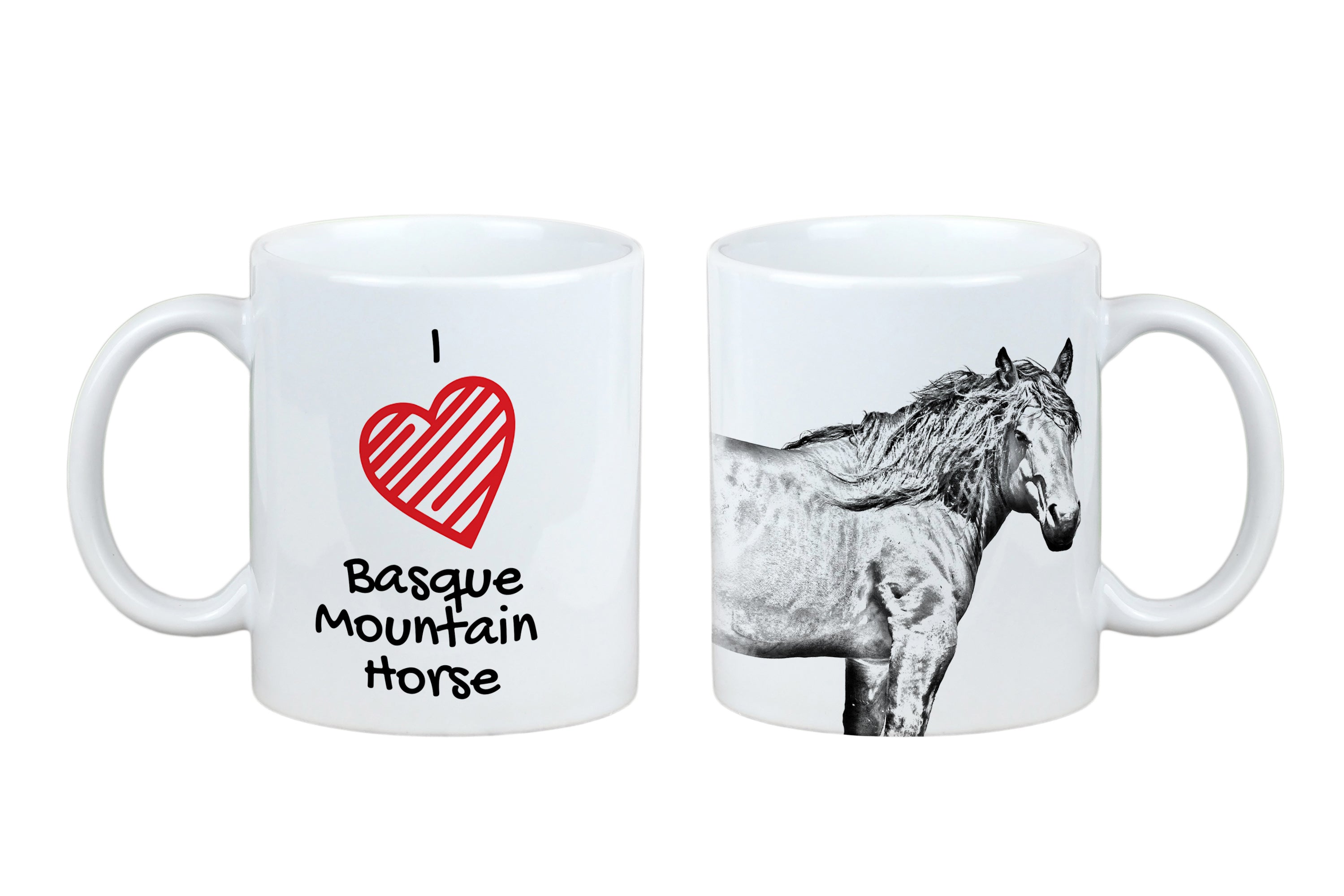 Basque Mountain Horse - cup with a horse, cute cup with graphics, a gift with your photo from the Art-Dog brand