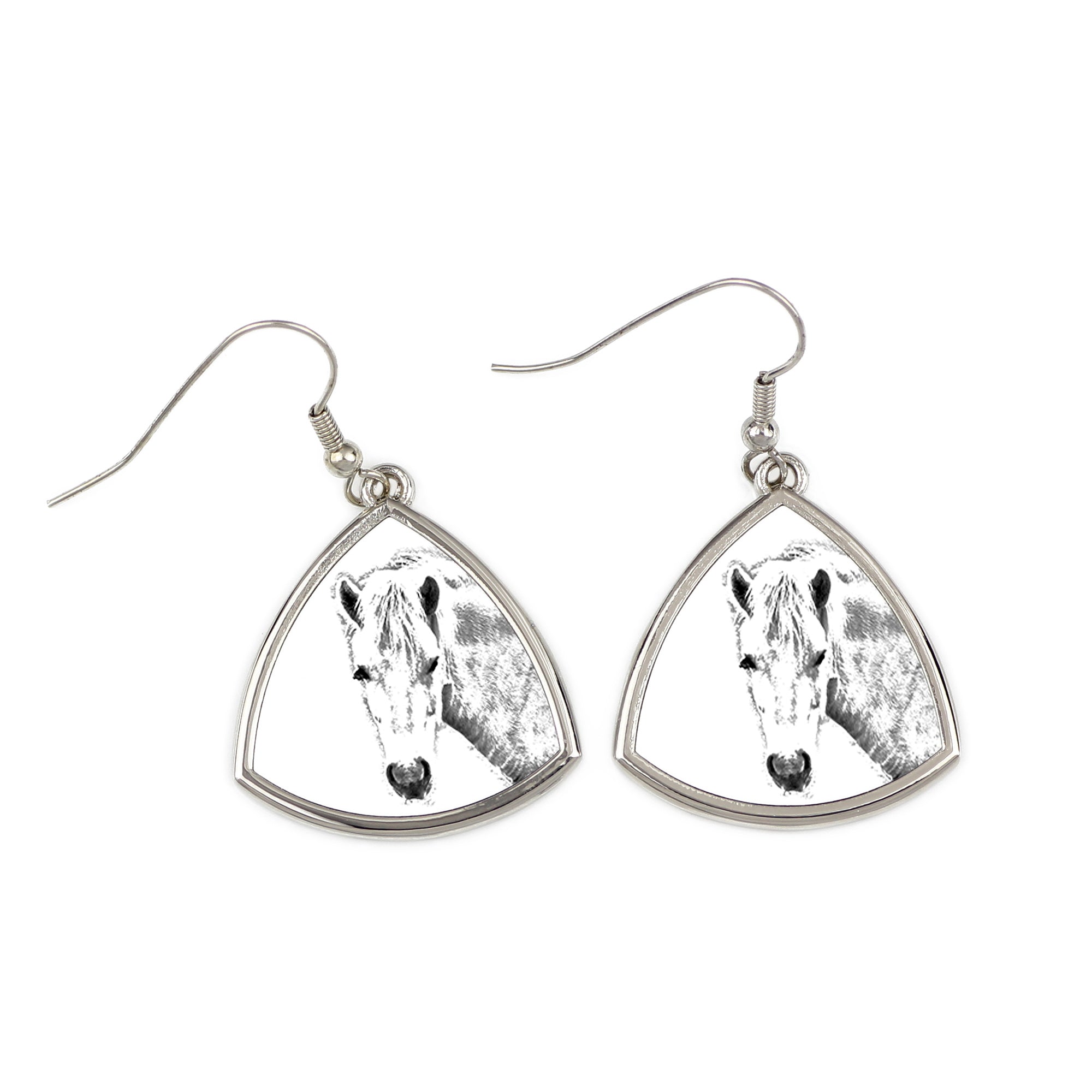 Fjord Horse - earrings with a horse, hanging earrings with a picture, personalized jewelry with Art-Dog brand print
