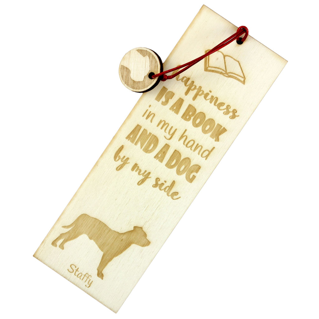 Staffordshire Bull Terrier, Staffy - dog bookmark, personalized bookmark, dog gadget for Art-Dog brand readers