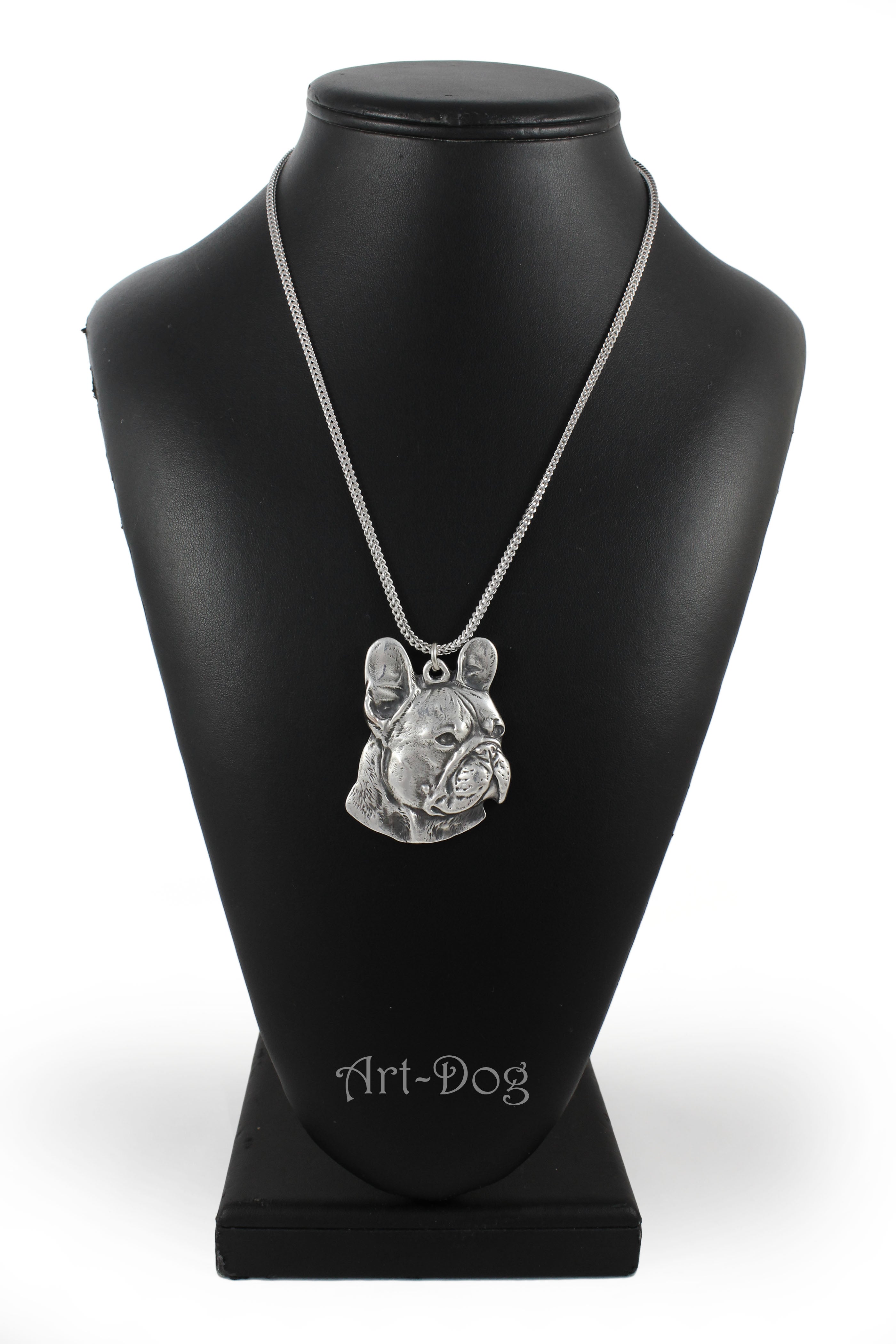 French Bulldog, Frenchie I - necklace with a dog, dog pendant on a silver chain, unique jewelry from the Art-Dog brand