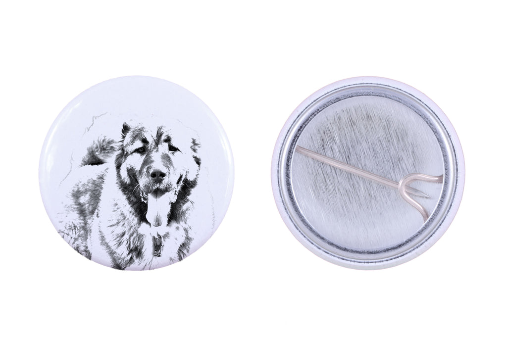Caucasian Shepherd Dog, Caucasian Ovcharka - pin with your dog, add your own photo, Art-Dog brand