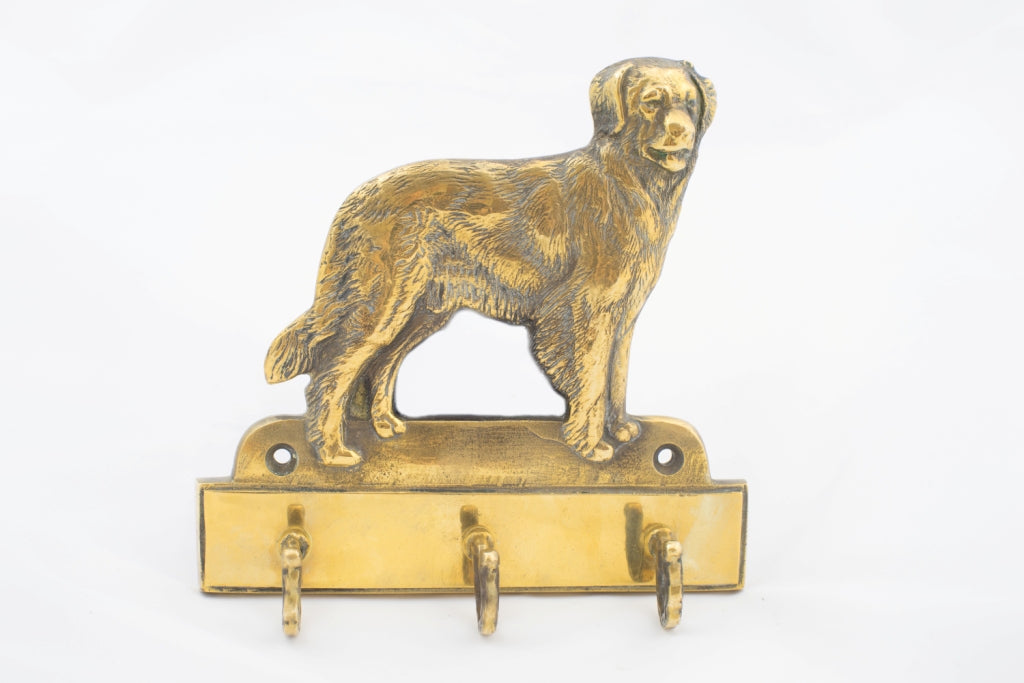 Hovawart, Hovie - key holder with a dog, brass handle for dog accessories, an elegant decoration for the hallway from the Art-Dog brand.