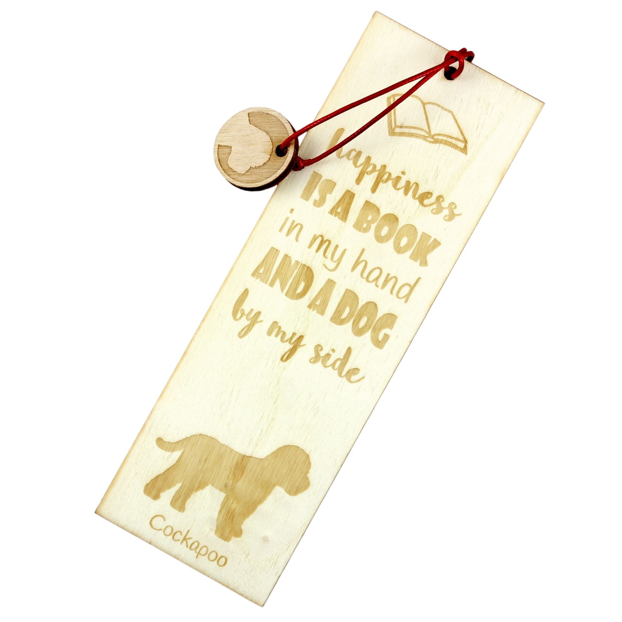 Cockapoo, Cockerpoo, Cockerdoodle - dog bookmark, personalized bookmark, dog gadget for Art-Dog brand readers