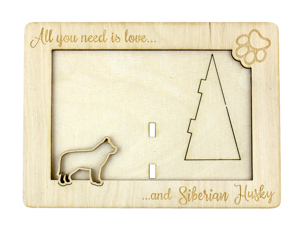 Siberian Husky, Chukcha - Photo frame, engraved wooden frame, a lovely gadget for the dog lover by Art-Dog