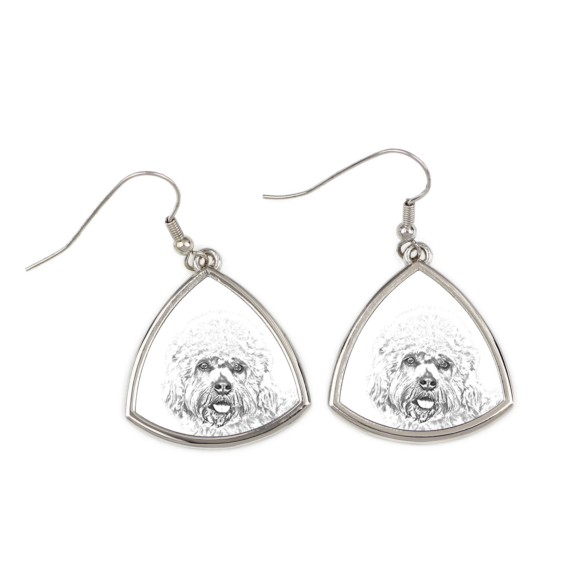Dandie Dinmont Terrier, Hindlee Terrier - dog earrings, hanging earrings with a picture, personalized jewelry with Art-Dog brand print