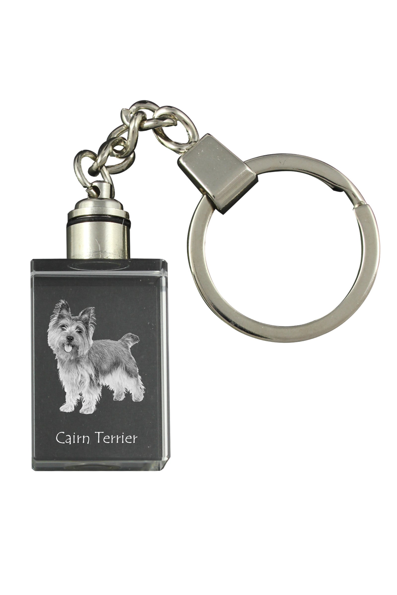 Cairn Terrier - Crystal key ring with dog photo, illuminated key ring, unique gift by Art-Dog brand