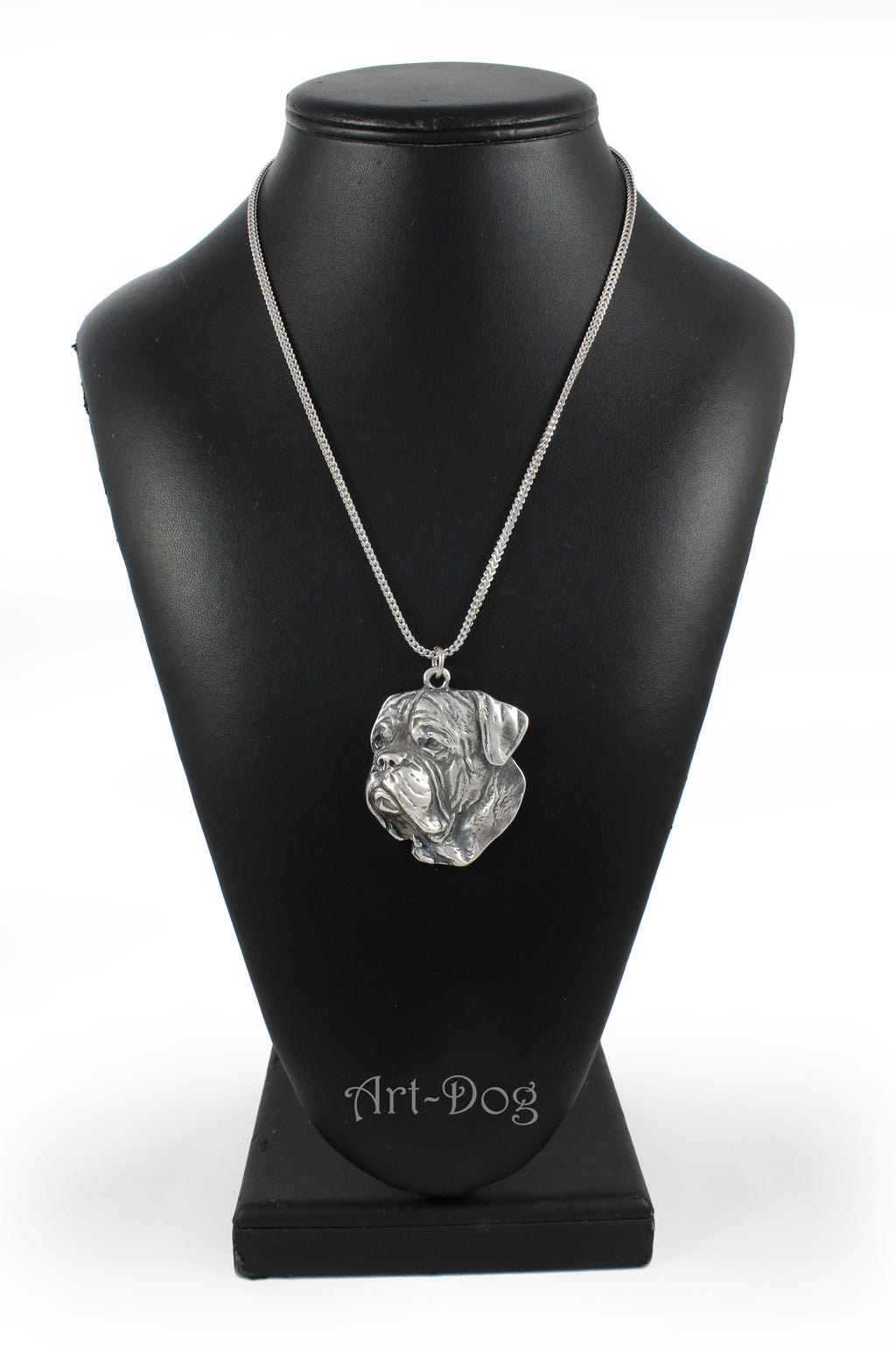 Dogue de Bordeaux, French Mastiff, Bordeauxdog II - necklace with a dog, dog pendant on a silver chain, unique jewelry from the Art-Dog brand