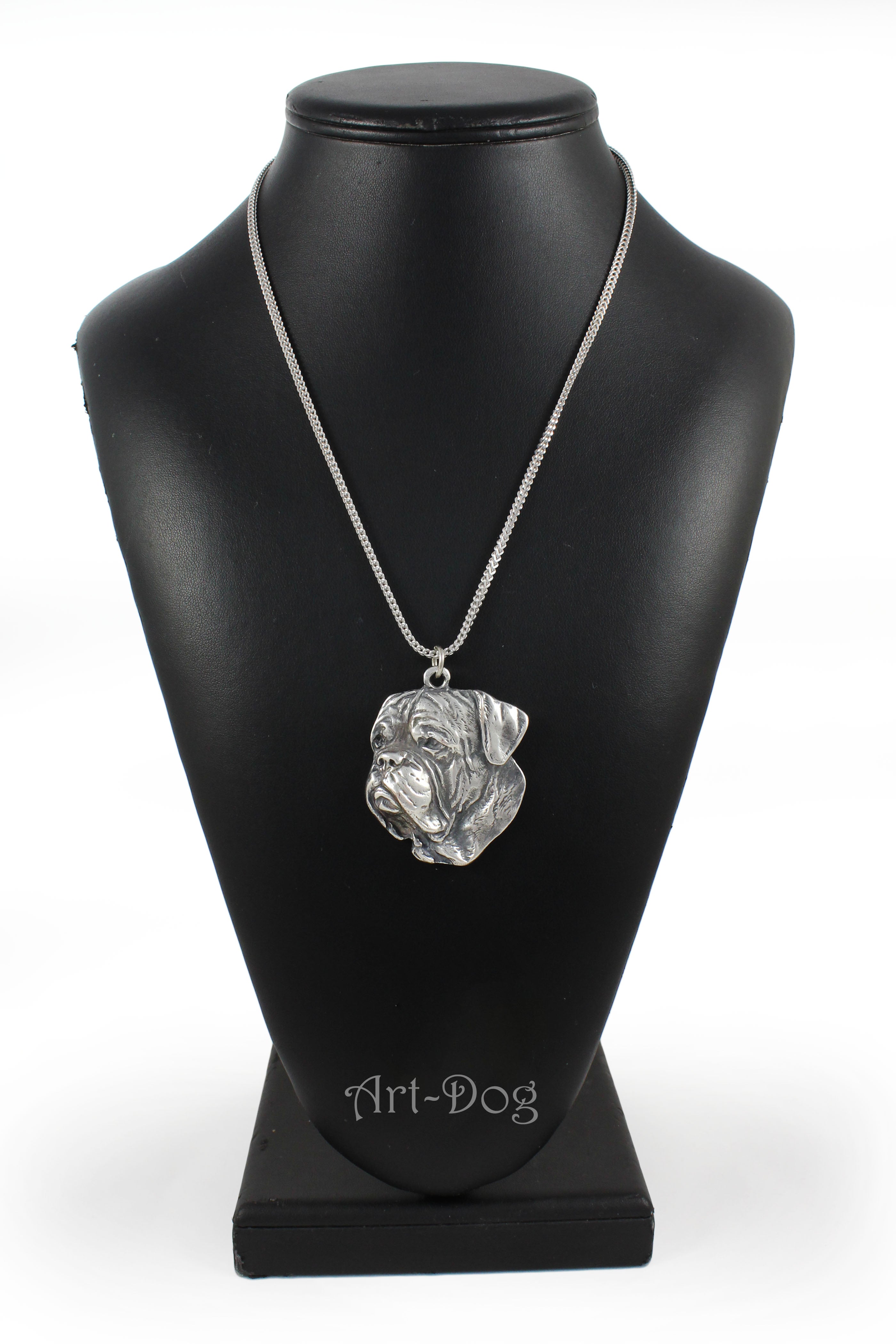 Dogue de Bordeaux, French Mastiff, Bordeauxdog II - necklace with a dog, dog pendant on a silver chain, unique jewelry from the Art-Dog brand
