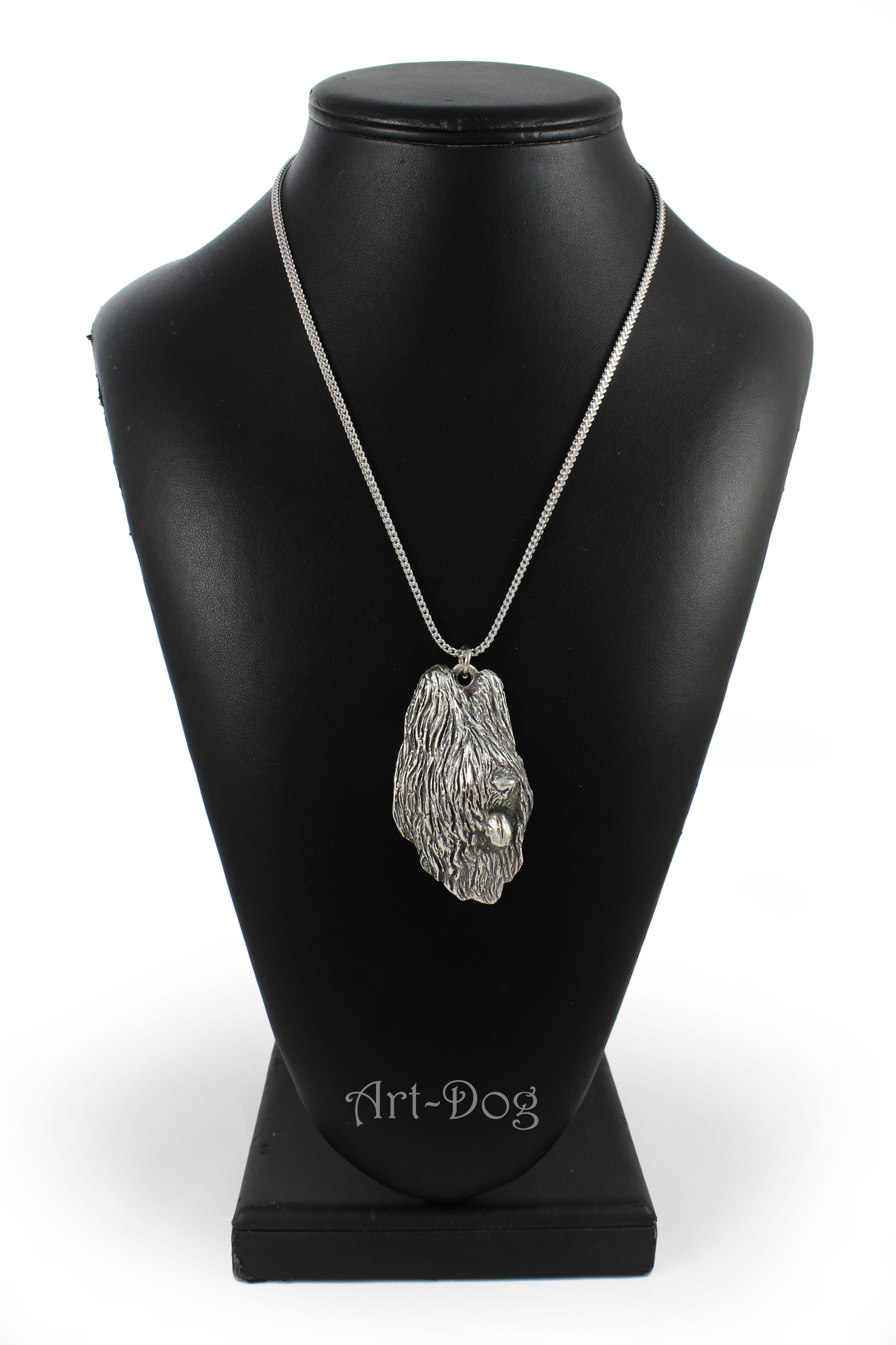 Briard, Berger de Brie I - necklace with a dog, dog pendant on a silver chain, unique jewelry from the Art-Dog brand