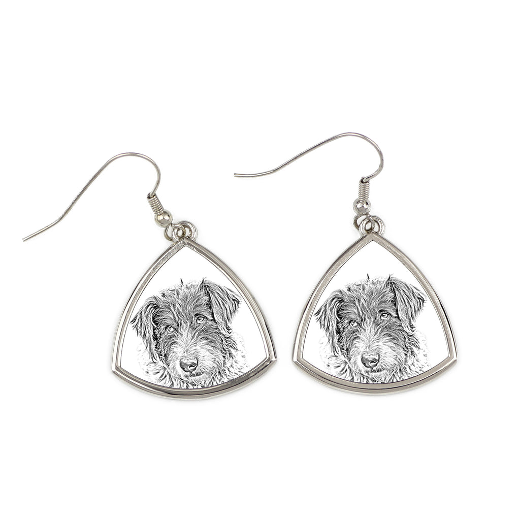 Romanian Mioritic Shepherd Dog, Ciobănesc Românesc Mioritic - dog earrings, hanging earrings with a picture, personalized jewelry with Art-Dog brand print