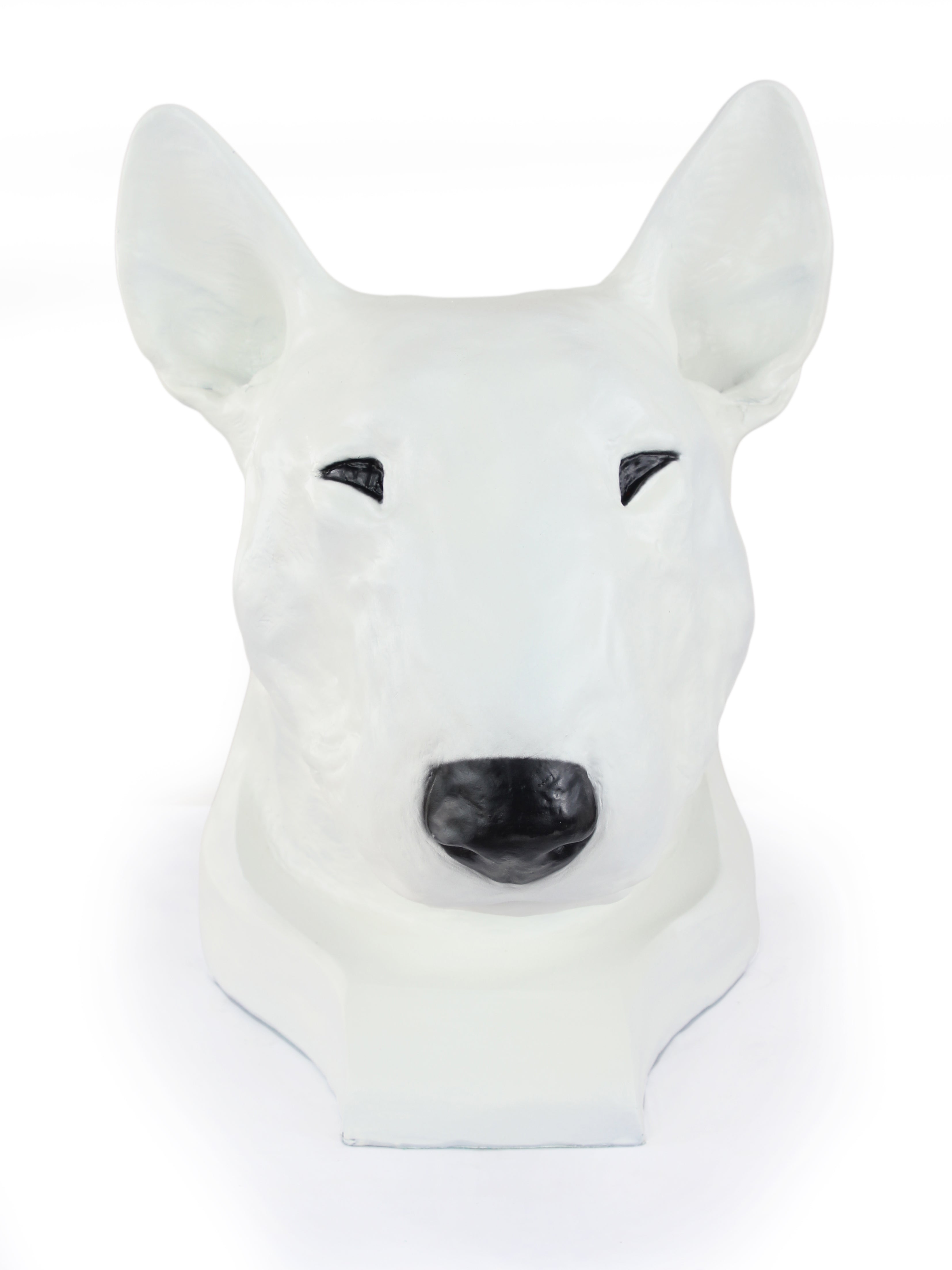 Bull Terrier, Bully I - urn for dog ashes, dog bust, large dog head for garden by Art-Dog
