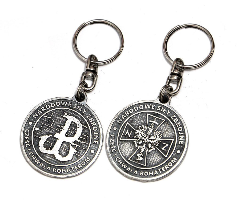 Poland Fighting - Silver-plated key ring, purse decoration, backpack pendant by Art-Dog brand