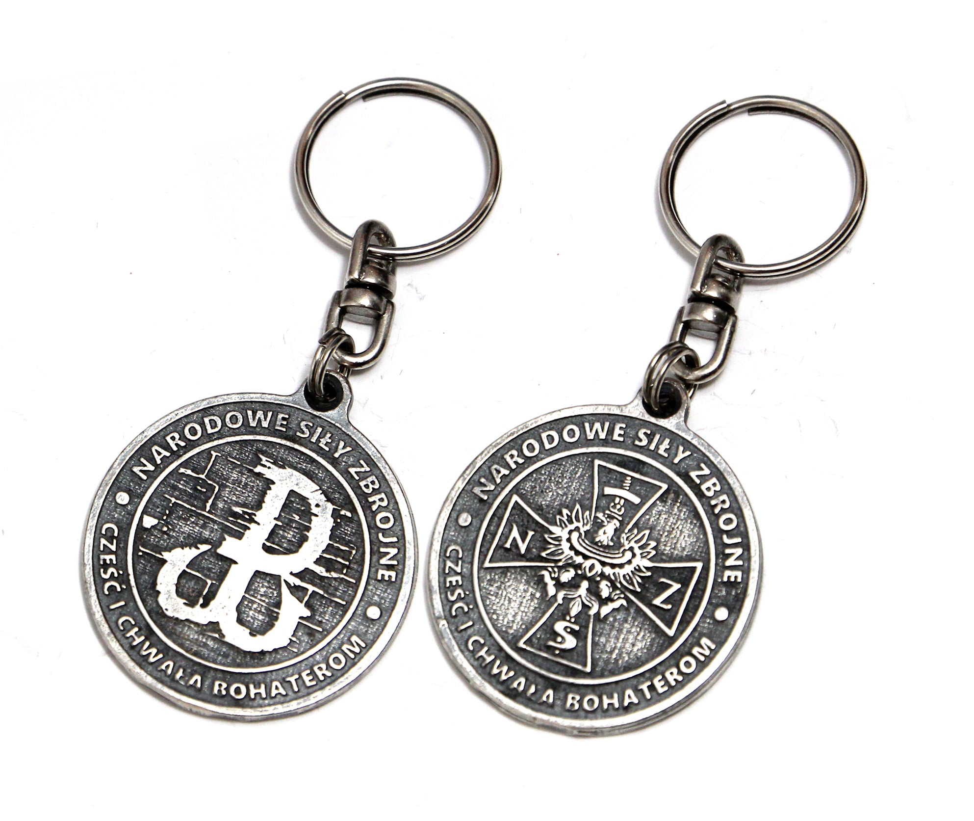 Poland Fighting - Silver-plated key ring, purse decoration, backpack pendant by Art-Dog brand