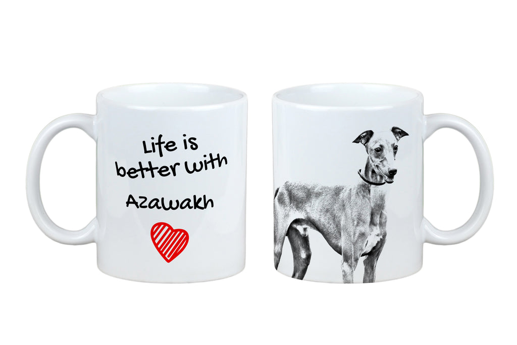 Azawakh, Tuareg Sloughi - cup with a dog, cup with a photo, personalized gift from the Art-Dog brand