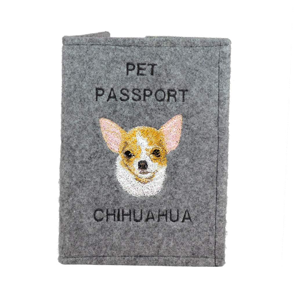 Chihuahua short-haired, Chihuahua smooth - Dog passport case, document case, gift for the traveller from the Art-Dog brand
