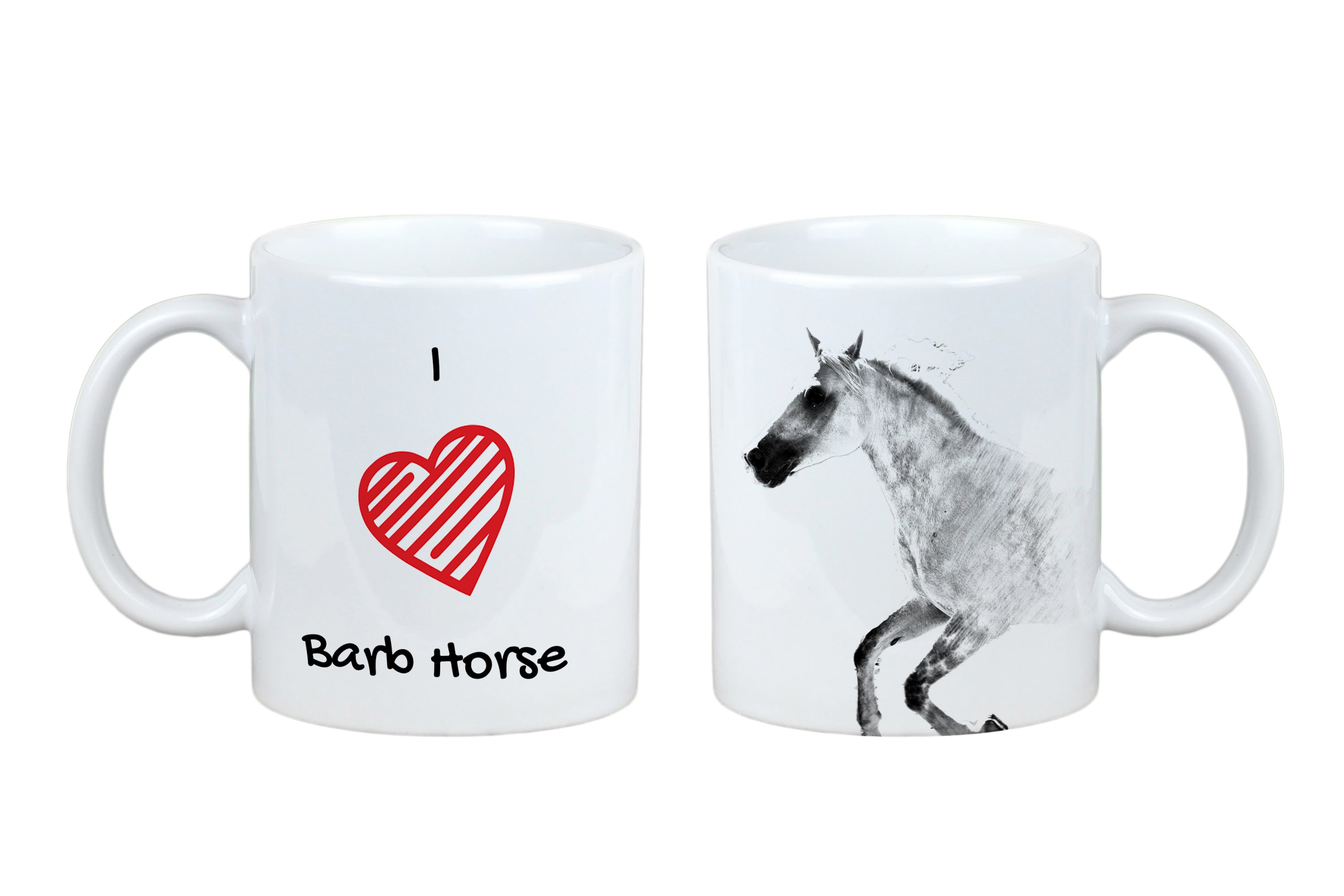 Barb Horse - cup with a horse, cute cup with graphics, a gift with your photo from the Art-Dog brand