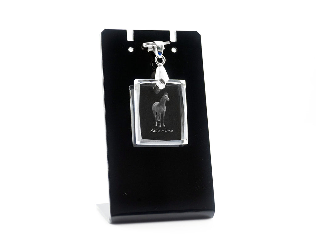 Arab Horse - Crystal pendant with horse, photo necklace, unique jewellery by Art-Dog