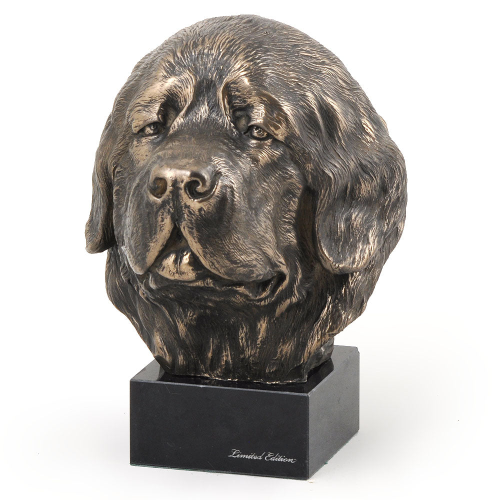 Newfoundland, Newfs, Newfies - Dog statue, bust on stone base, sculpture, trophy for dog show by Art-Dog brand