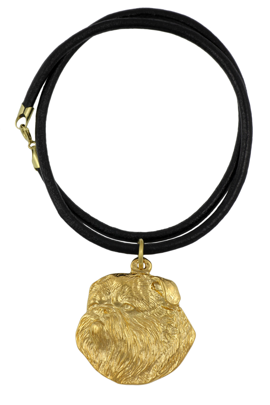 Griffon Bruxellois, Brussels Griffon I - necklace with a dog in a gift box, gold-plated pendant for a dog lover, striking jewelry by Art-Dog