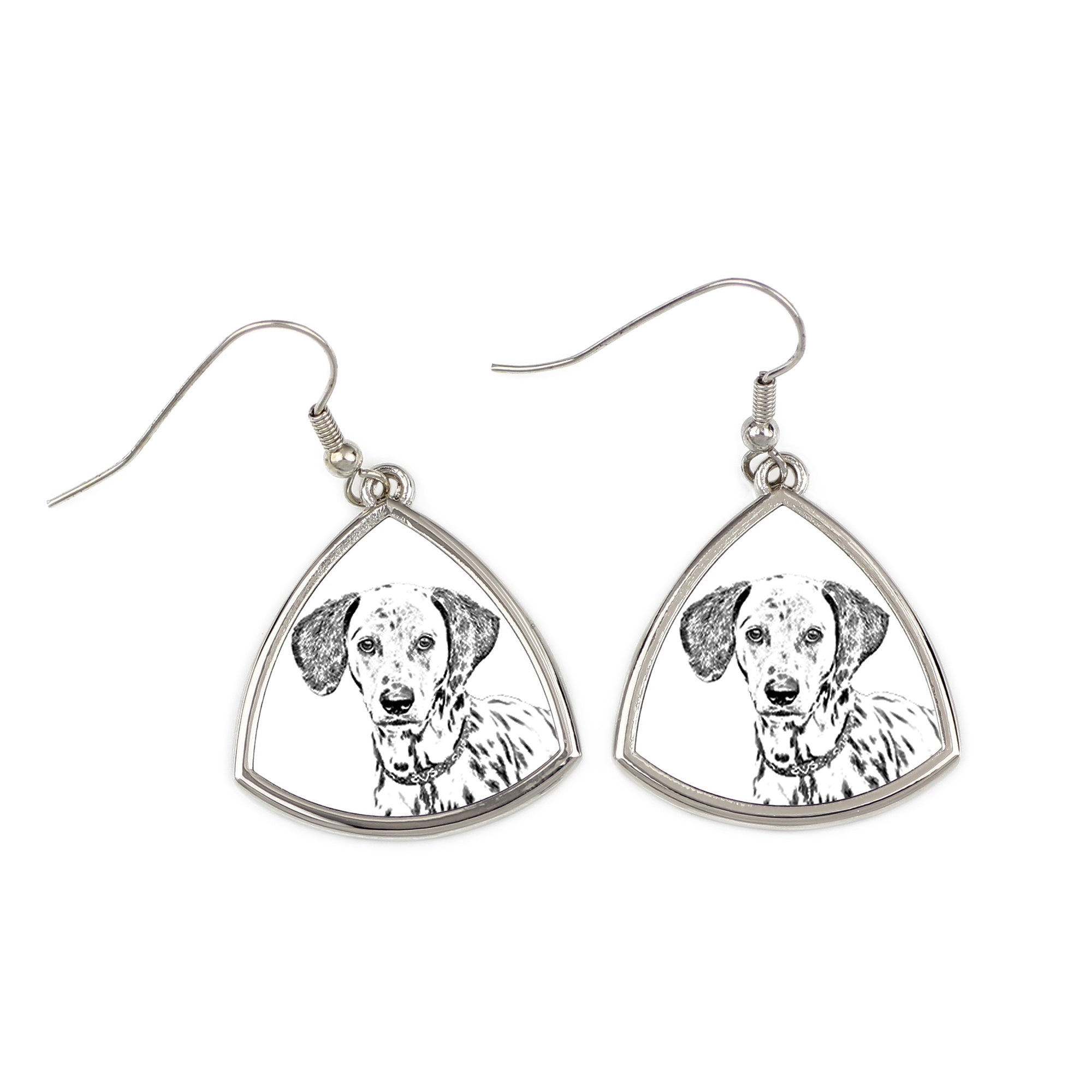 Dalmatian, Carriage Dog, Spotted Coach Dog - dog earrings, hanging earrings with a picture, personalized jewelry with Art-Dog brand print