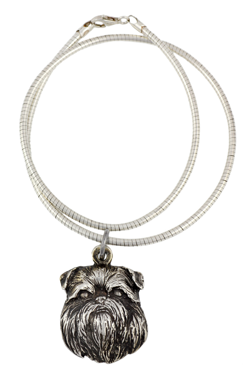 Griffon Bruxellois, Brussels Griffon - Dog necklace, unique jewellery for the dog fan, unique adder pendant by Art-Dog brand