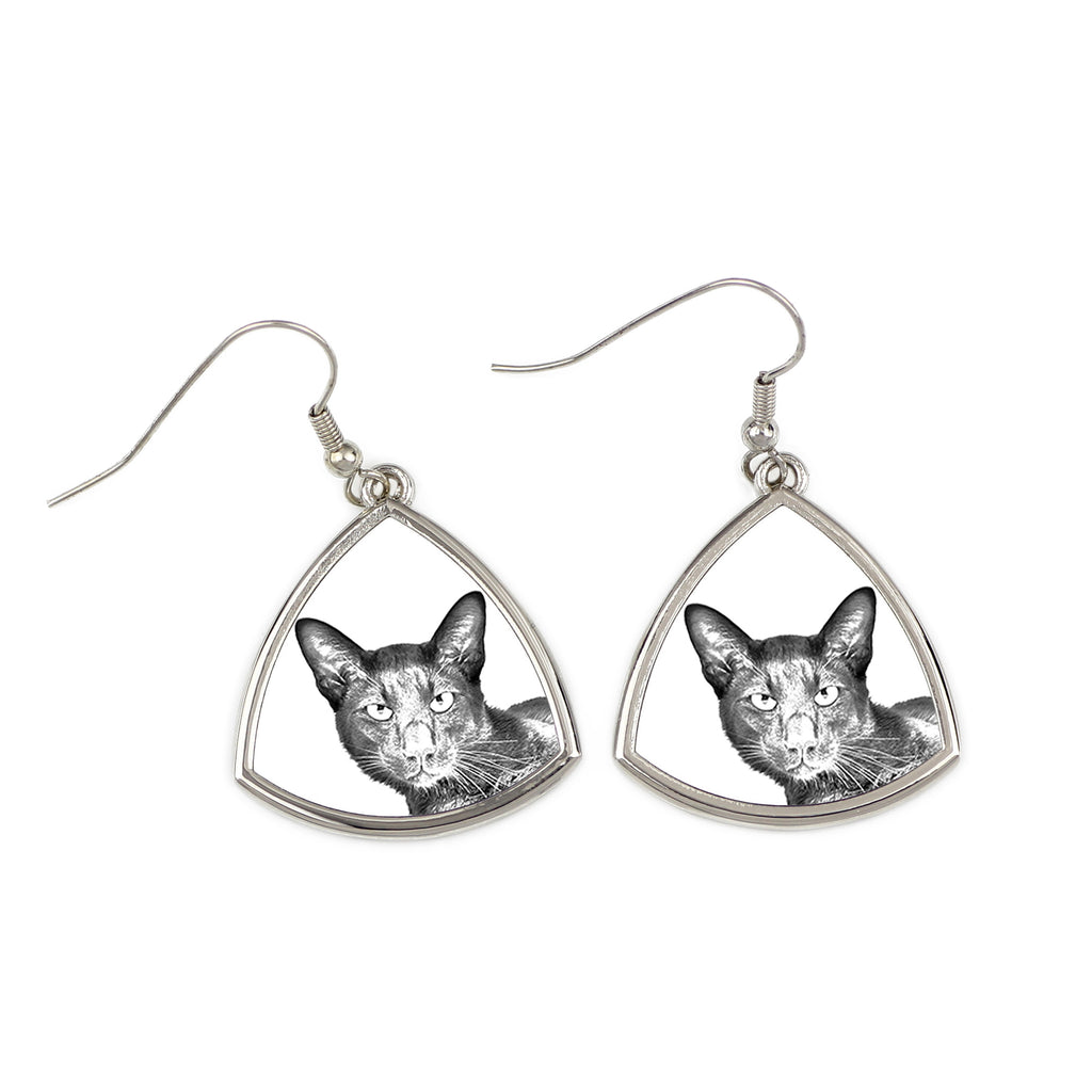 Havana Brown - cat earrings, hanging earrings with a picture, personalized jewelry with Art-Dog brand print.