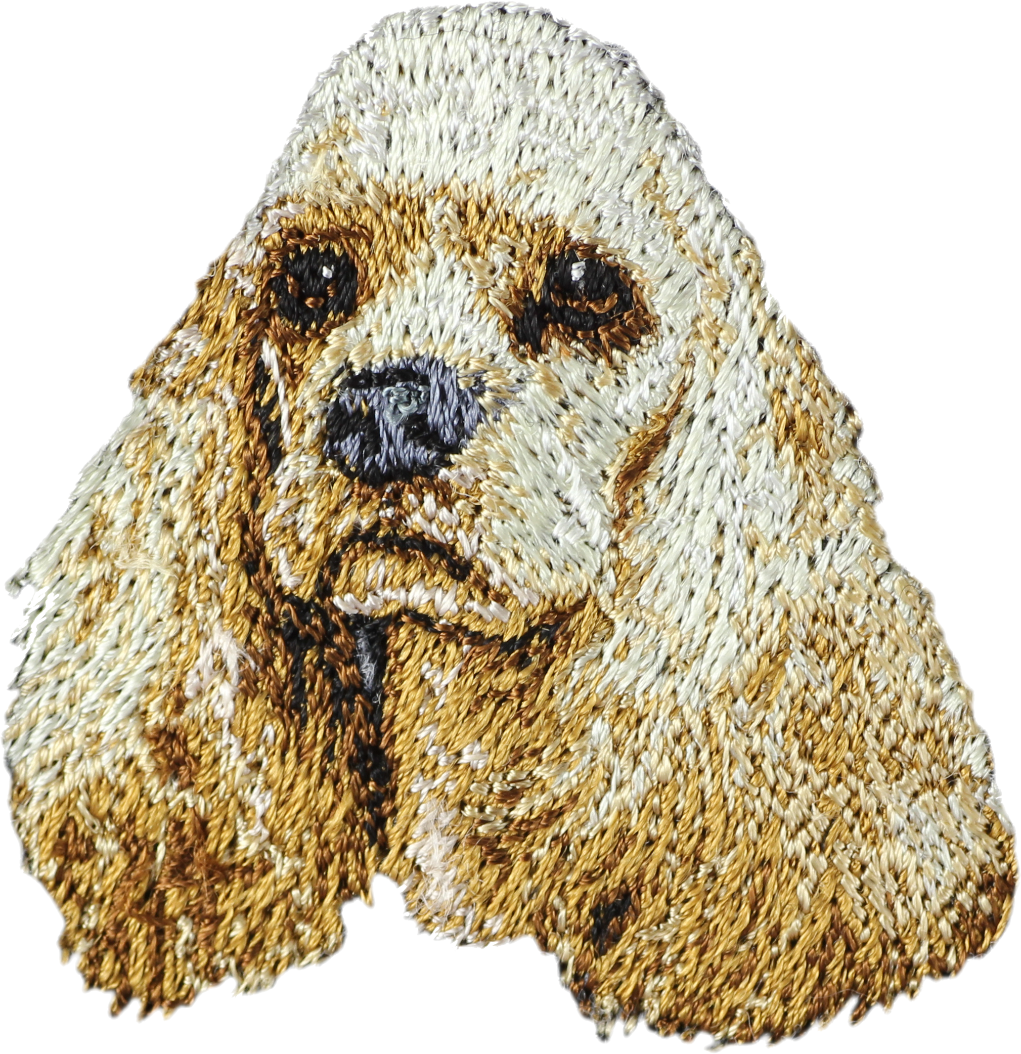 American Cocker Spaniel, Merry Cocker - dog-shaped patch, embroidered patch, unique decoration for Art-Dog backpack