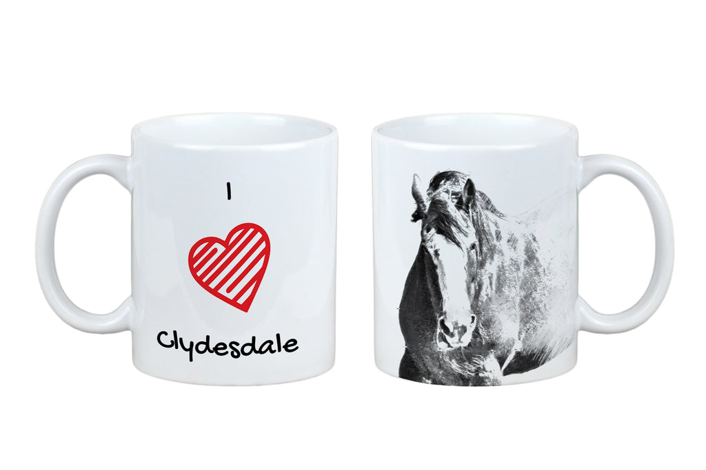Clydesdale - cup with a horse, cute cup with graphics, a gift with your photo from the Art-Dog brand