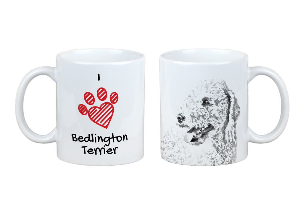 Bedlington Terrier, Rothbury Terrier, Rodbery Terrier - cup with a dog, cute cup with graphics, a gift with your photo from the Art-Dog brand