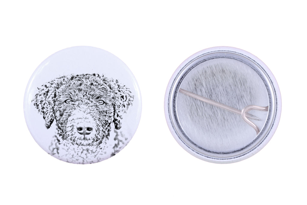 Spanish Water Dog - pin with your dog, add your own photo, Art-Dog brand