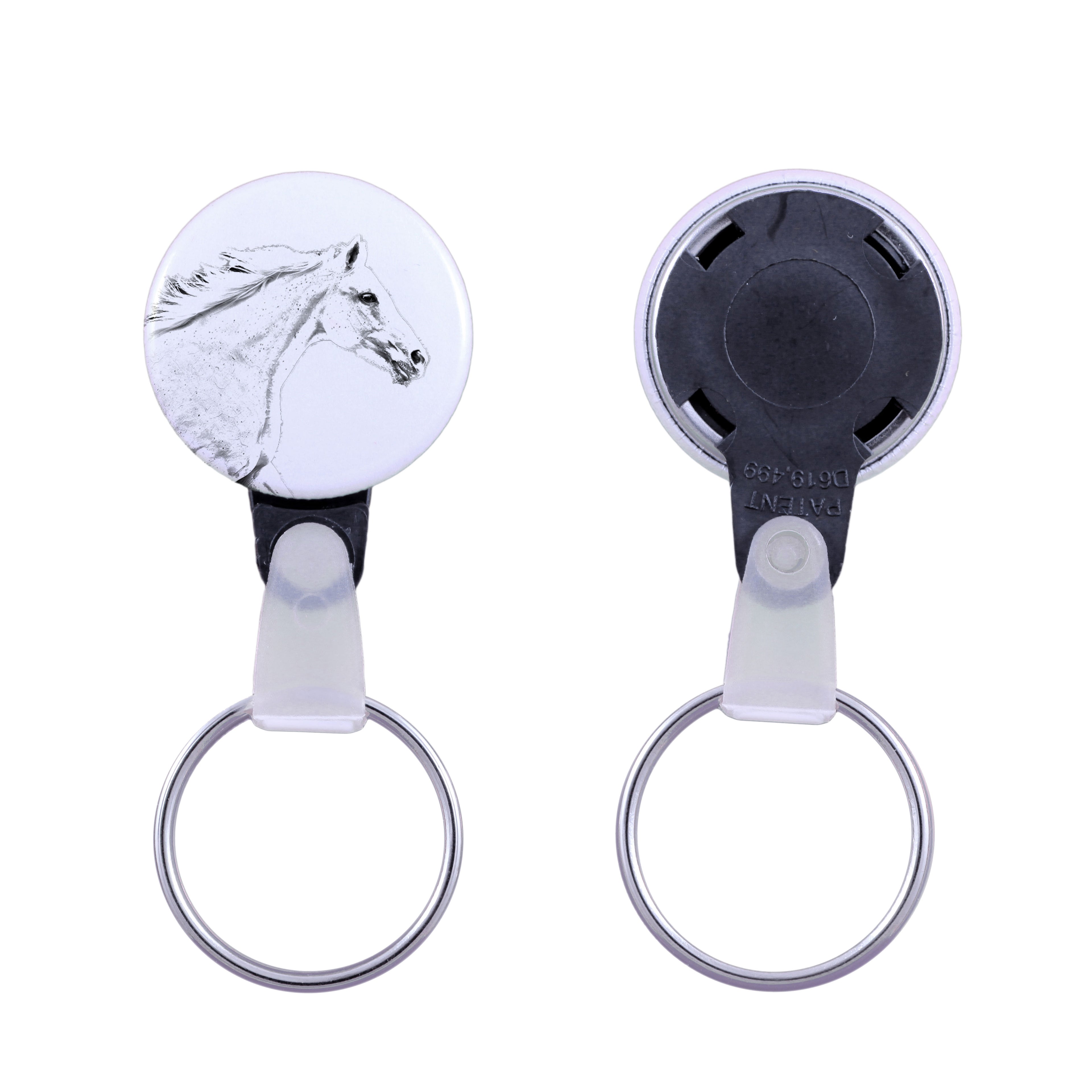 Czech Warmblood - unique keychain with a horse picture, handmade product, light and handy pendant from Art-Dog brand