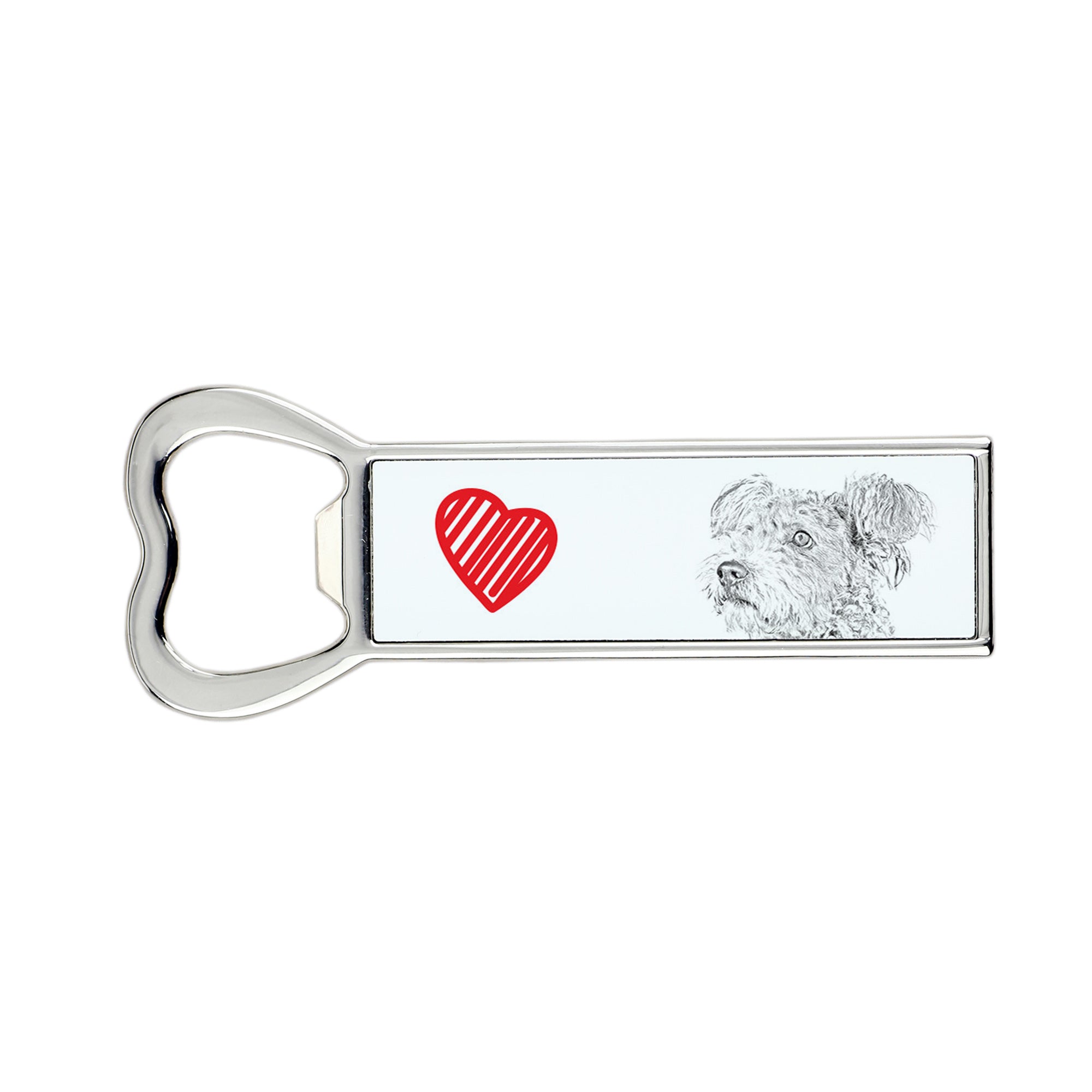 Pumi, Hungarian Pumi, Hungarian herding terrier - bottle opener with a dog, personalized fridge opener, unique gift for a man by Art-Dog brand