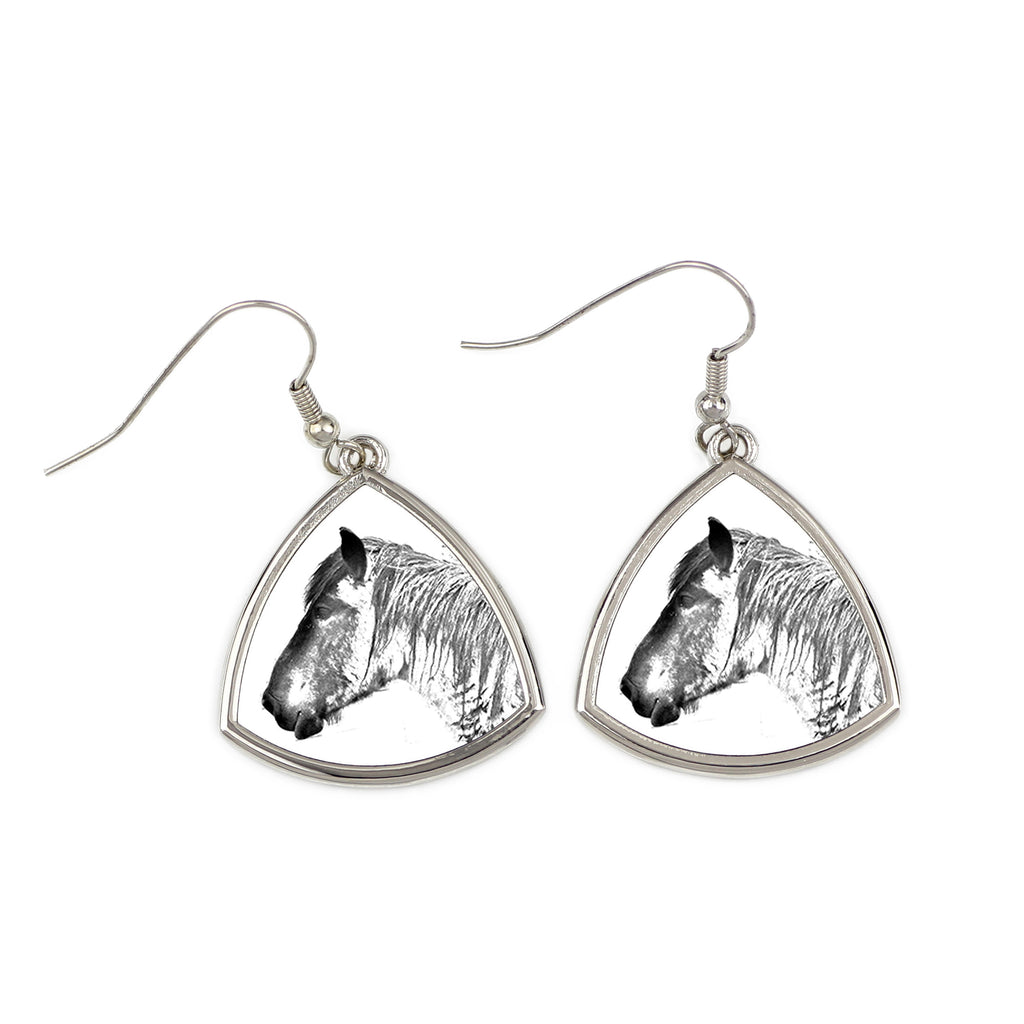 Belgian Horse - earrings with a horse, hanging earrings with a picture, personalized jewelry with Art-Dog brand print