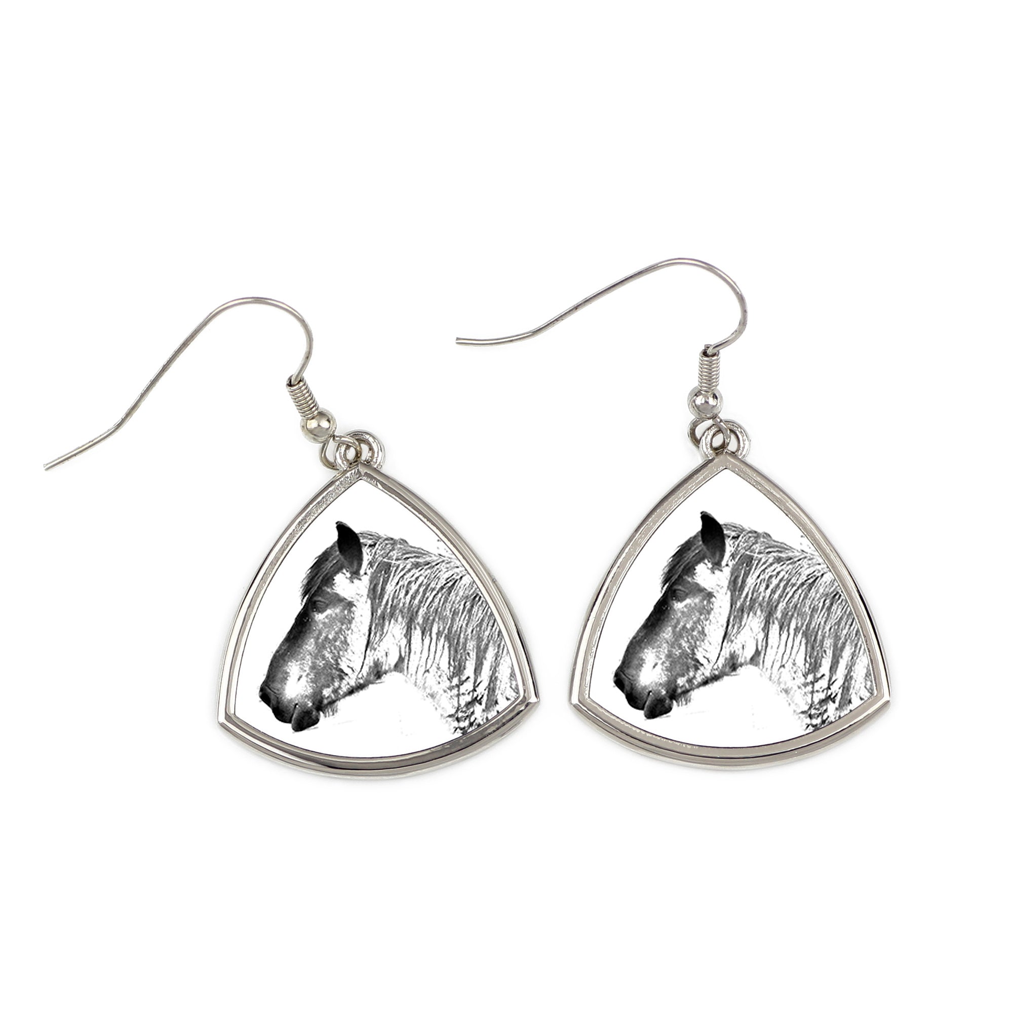 Belgian Horse - earrings with a horse, hanging earrings with a picture, personalized jewelry with Art-Dog brand print