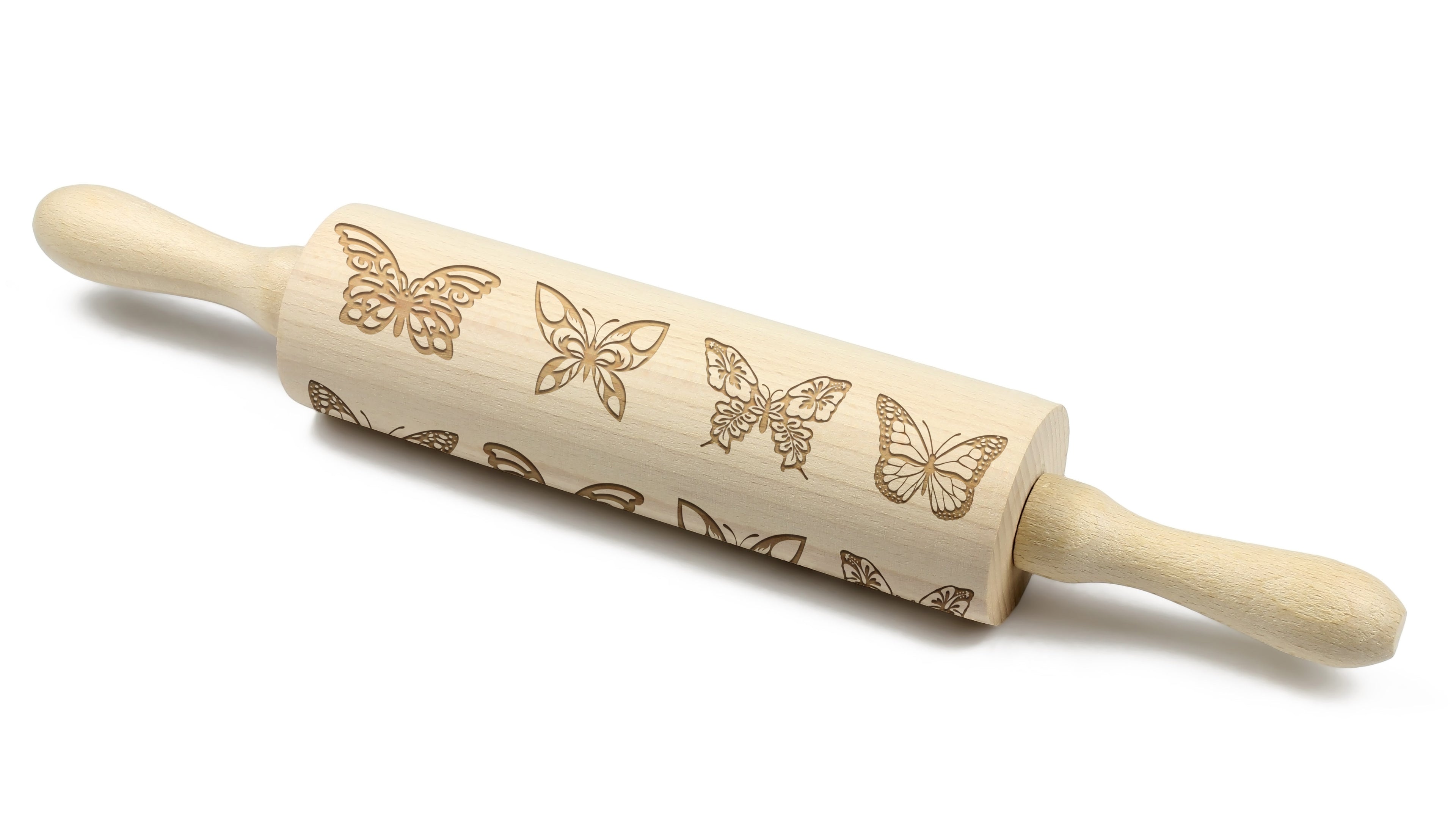 Butterflies - engraved rolling pin for dough, for baking enthusiasts, Art-Dog brand