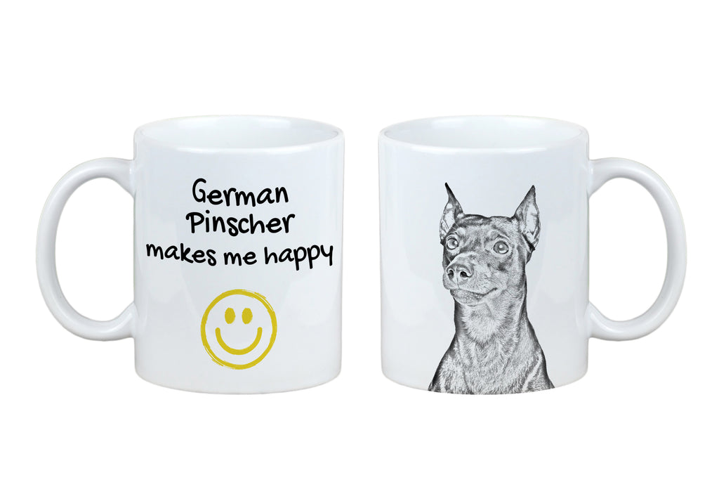 German Pinscher - cup with a dog, cheerful cup for a dog lover, personalized gift from the Art-Dog brand
