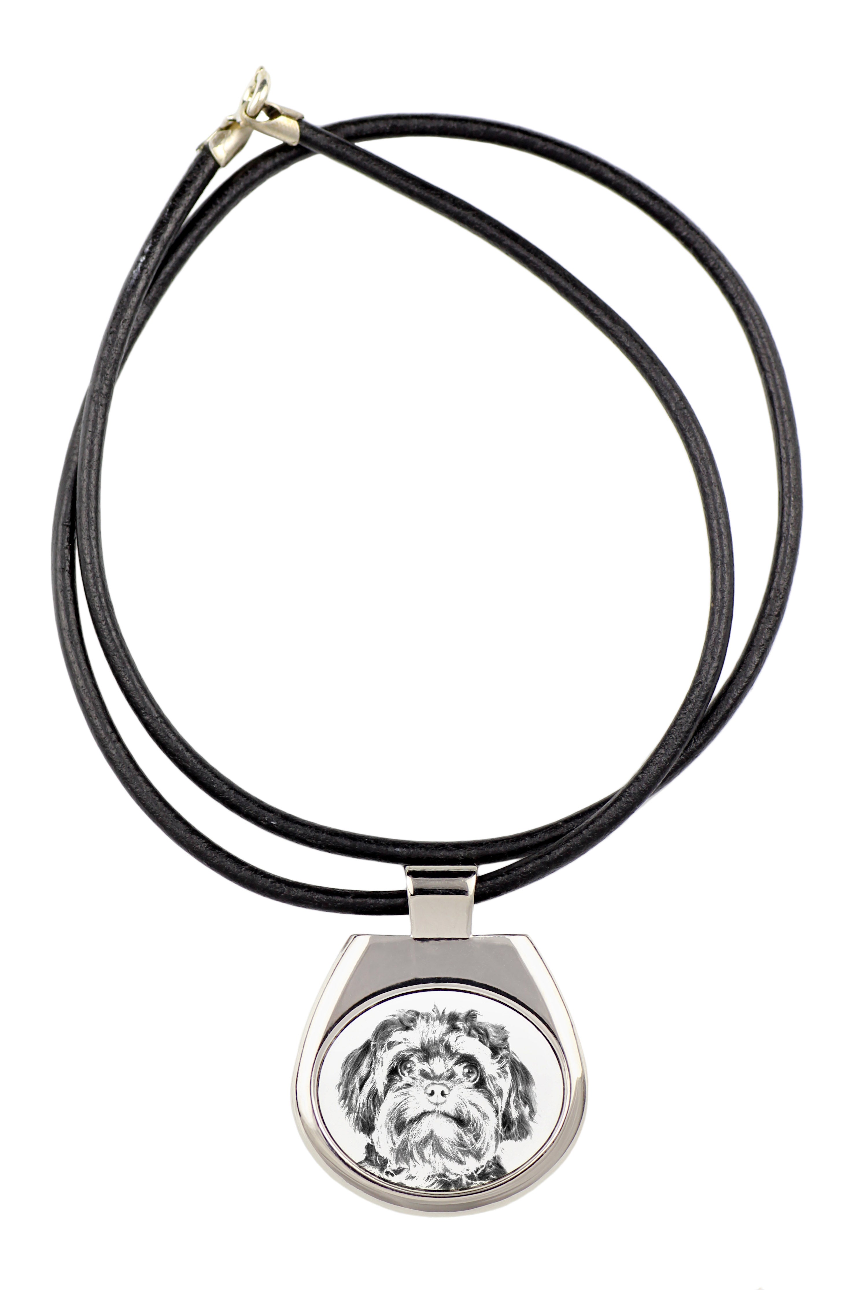 Bolonka, Russian Tsvetnaya Bolonka - dog necklace, personalized pendant with a photo, unique necklace for women and men by Art-Dog brand