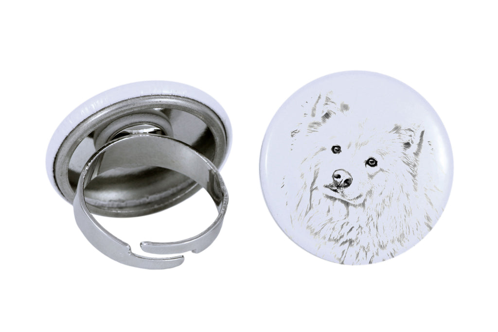 Finnish Lapphund, Finnish Lapponian Dog - women's jewelry with a dog portrait, handmade product, possibility to add your own photo, Art-Dog brand