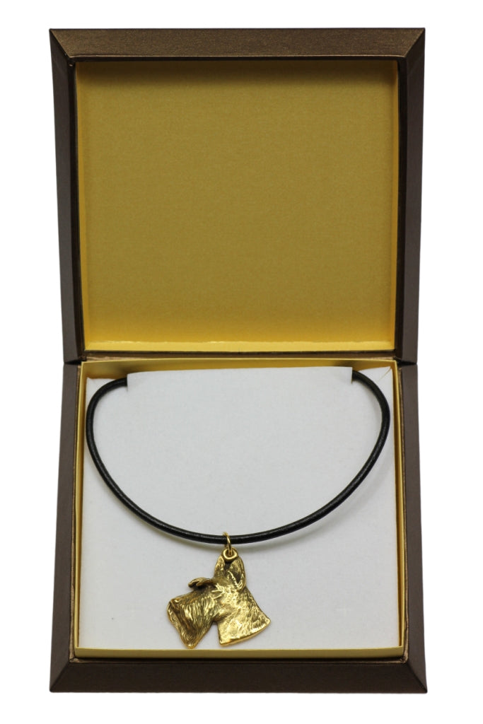 Scottish terrier, Aberdeen Terrier, Scottie, Aberdeenie I - Dog necklace in gift box, gold-plated pendant for dog fan, striking jewellery by Art-Dog