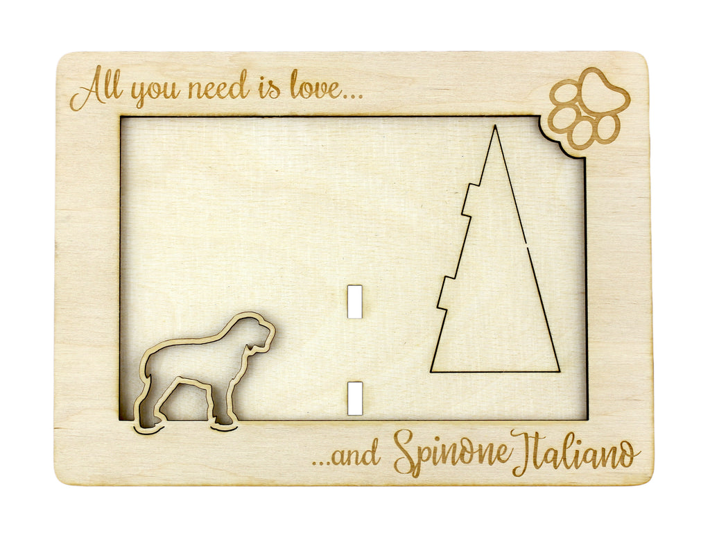 Italian Spinone, Spinone Italiano, Bracco Spinoso - Photo frame, engraved wooden frame, a lovely gadget for the dog lover by Art-Dog