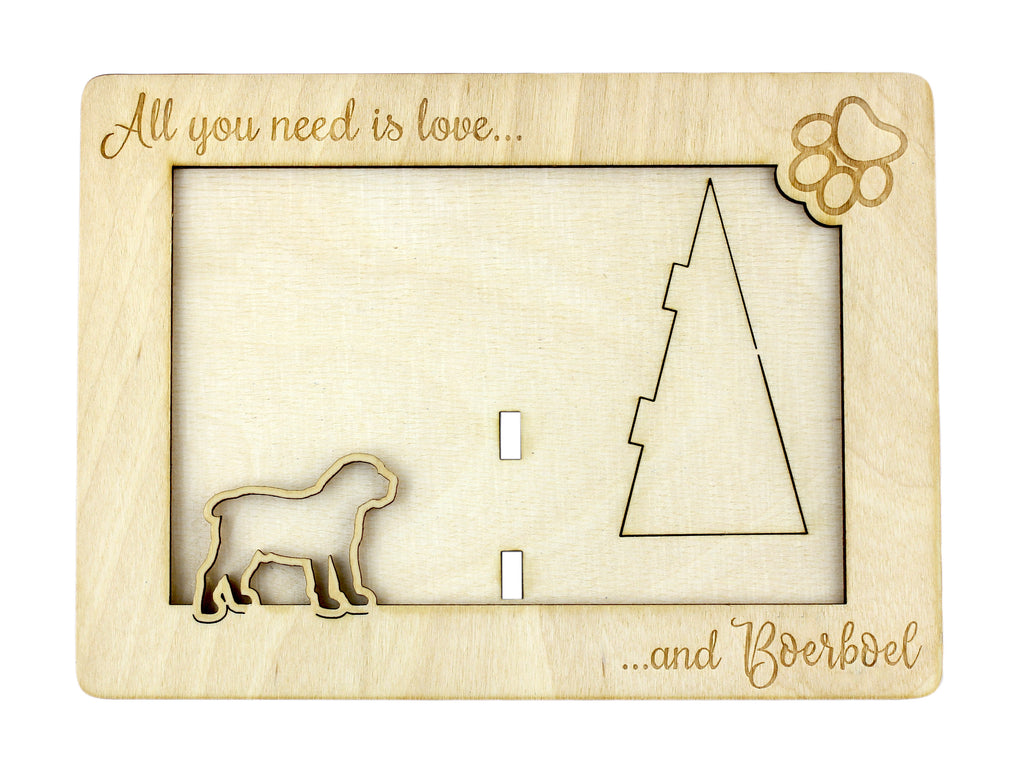 Boerboel, South African Mastiff - Photo frame, engraved wooden frame, a lovely gadget for the dog lover by Art-Dog