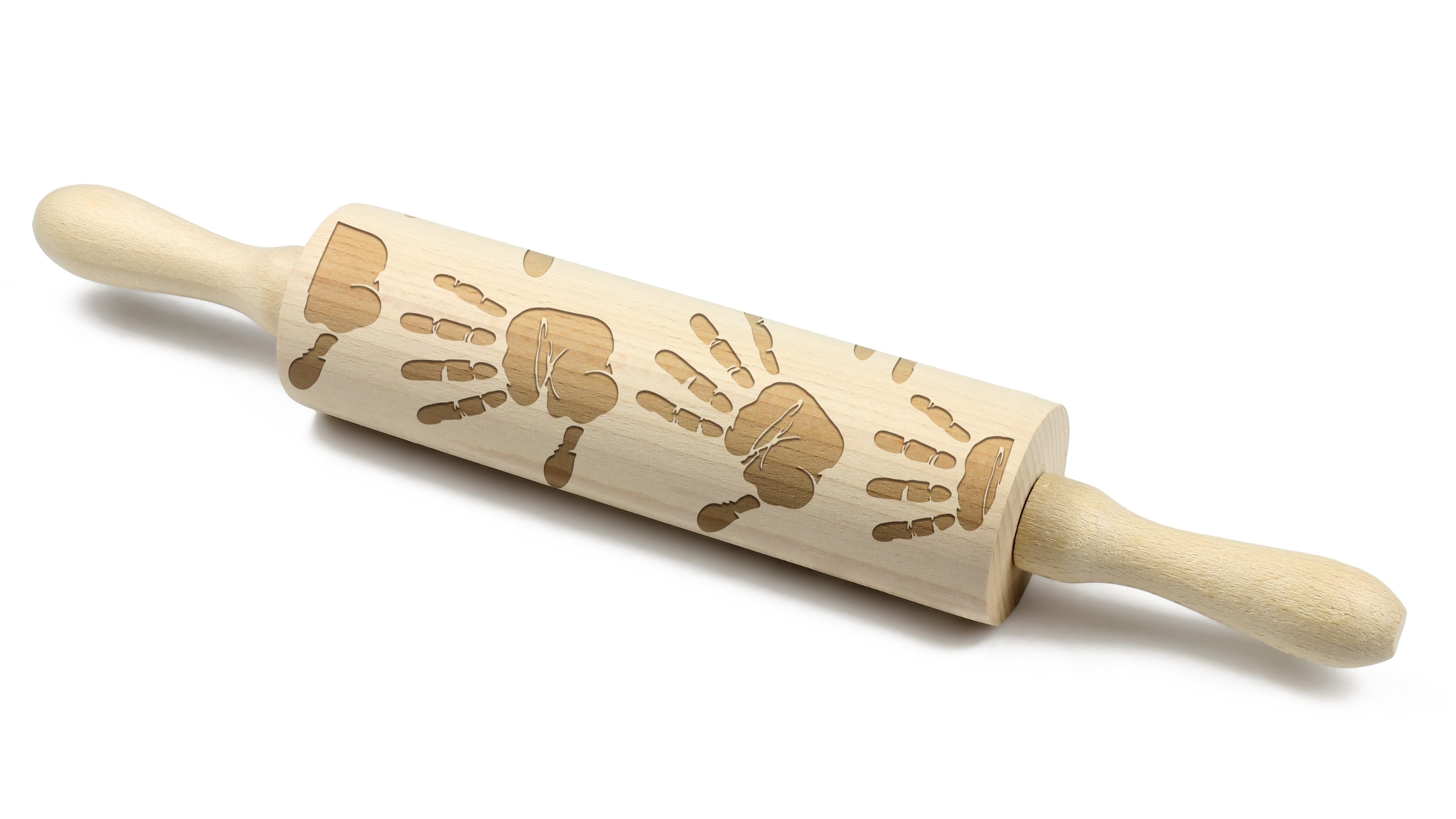 Handprint - engraved rolling pin for dough, for baking enthusiasts, Art-Dog brand