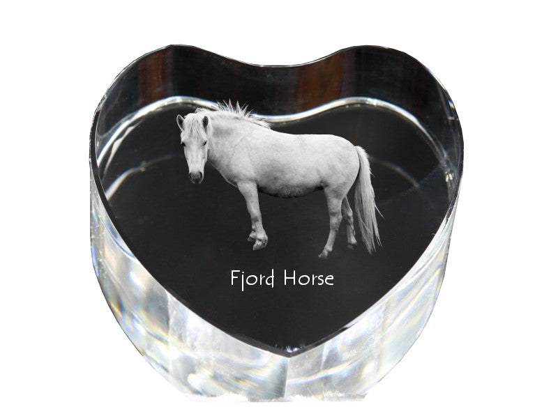Fjord Horse - a photo of a horse in crystal, a crystal heart, a unique frame with a photo from the Art-Dog brand